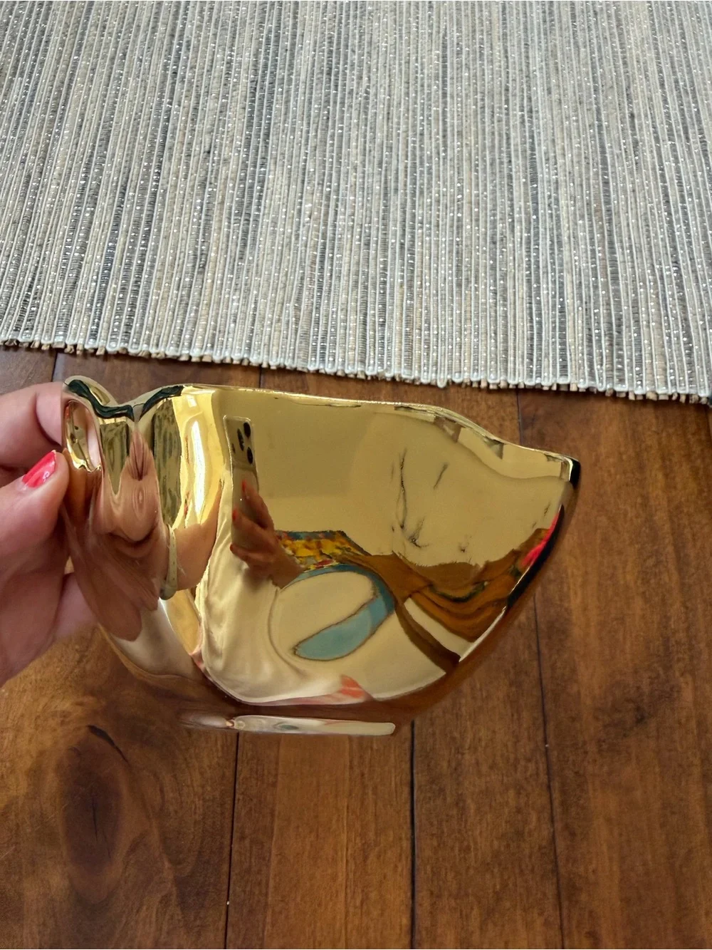 Pampa Bay - White and Gold Porcelain Decorative Catchall Bowl